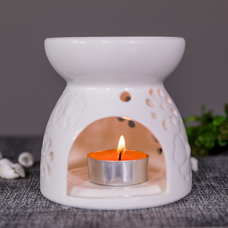 Customized hot selling fragrance ceramic oil burner with wax melt or candle